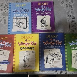 Collection of 6 Books From The Diary of A Wimpy Kid Series by Jeff Kinney.